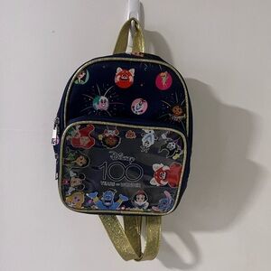 Disney Navy and Gold Character Backpack